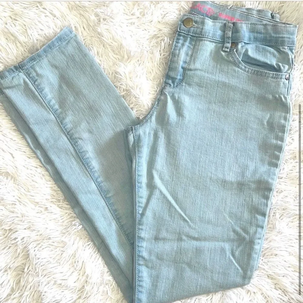 The Children’s Place Girl’s Basic Super Skinny Light Wash Denim Jeans Size 14